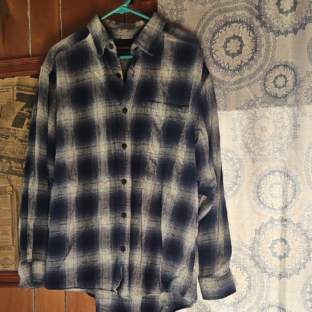 Wolverine Navy Plaid Shirt